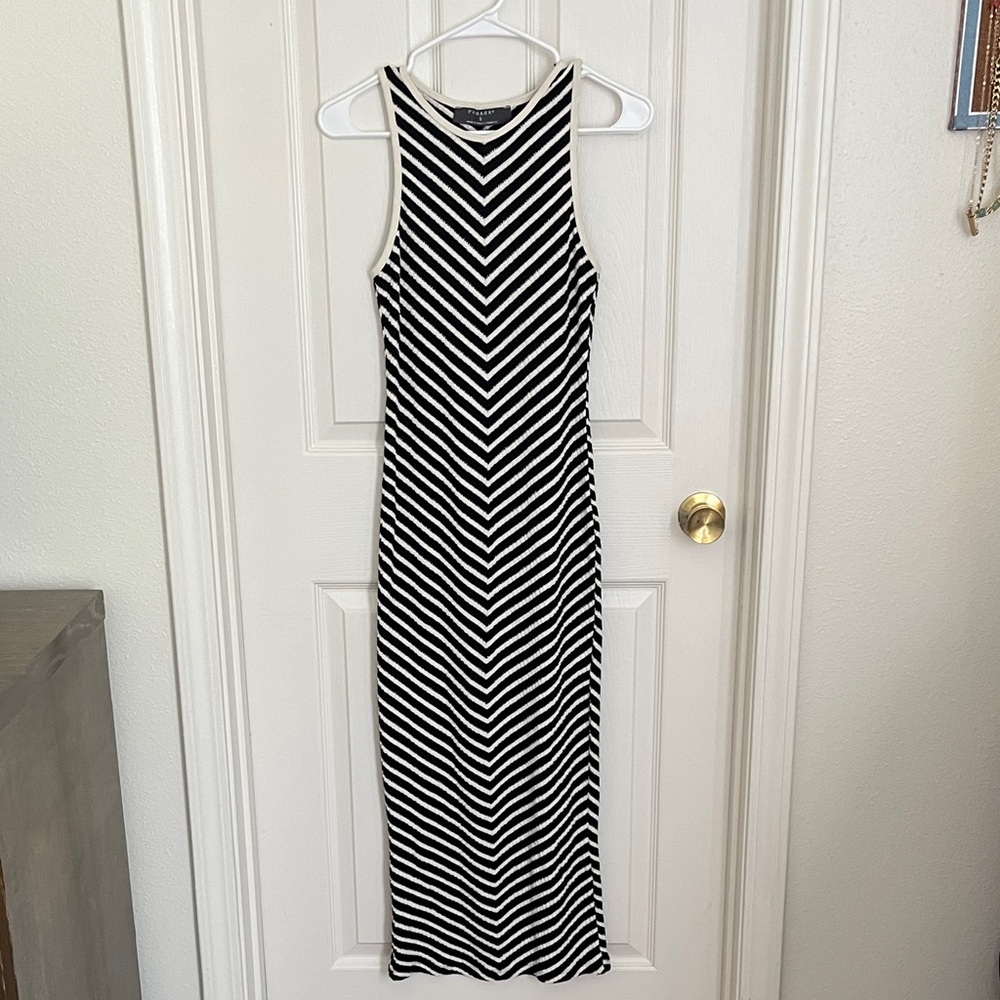 Primark Black and White Chevron Maxi Dress